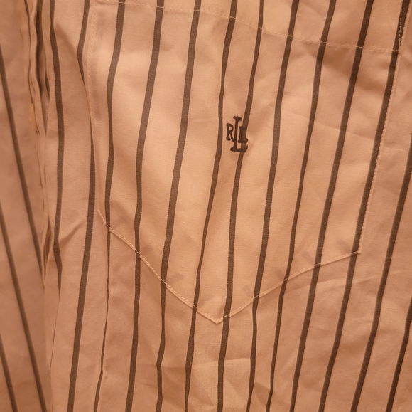 NWT Ralph Lauren White Purple Striped Button Long Sleeve Cotton Shirt - Picture 3 of 6